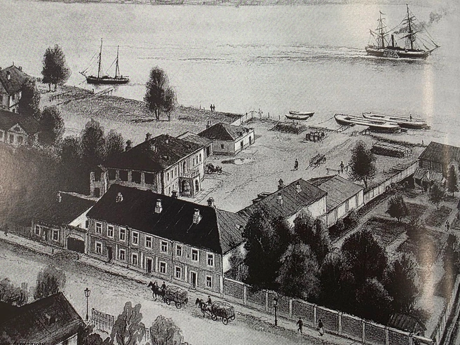 «Балтийский завод в объективе истории, 1856-2001» Составитель: Афонин Николай Николаевич. | Источник: Вот так выглядел Балтийский завод в 1856 году.