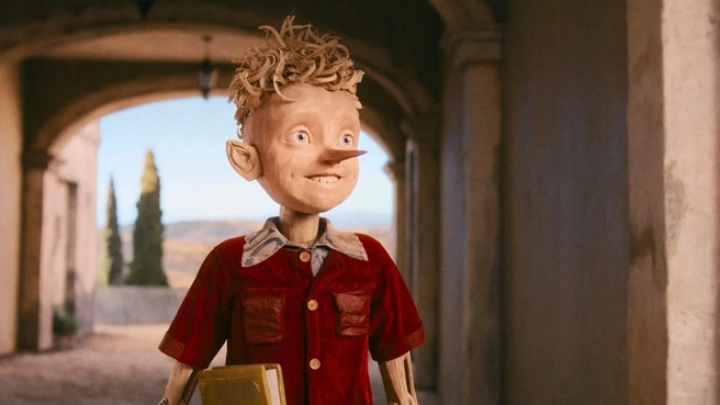 Есть стойкое ощущение, что самого Буратино писали с Вани Дмитриенко | Источник: кадр из фильма «Буратино» (6+), реж. Игорь Волошин, НМГ, Art Pictures Studio, 2025 год