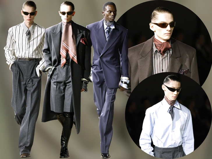 Оверсайз уходит, возвращается линия: стильные приемы с мужского показа Saint Laurent