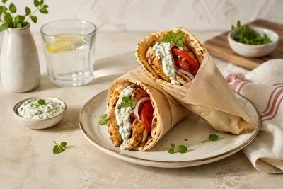Гирос с курицей: сытный перекус без готовки