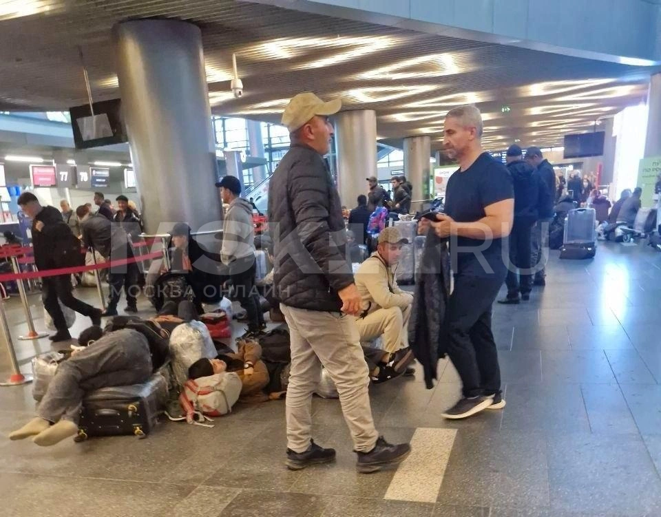 Свои вылеты люди буквально ждут на чемоданах | Источник: София Рябикина / MSK.RU