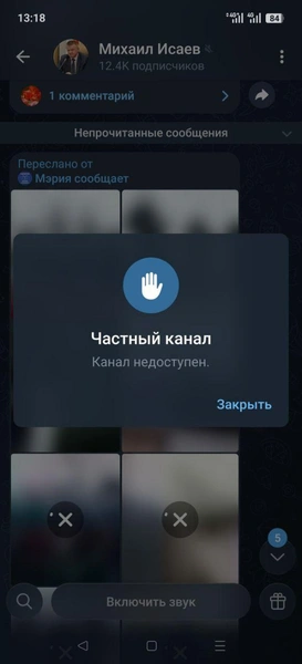 При входе в канал пользователи видят предупреждение о приватности | Источник: Предоставлено читателем 