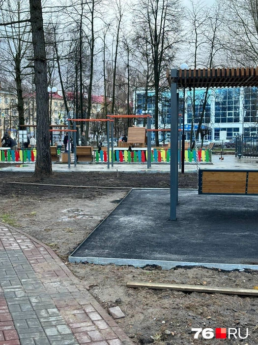 В парке поставили турники для занятий спортом | Источник: читатель 76.RU