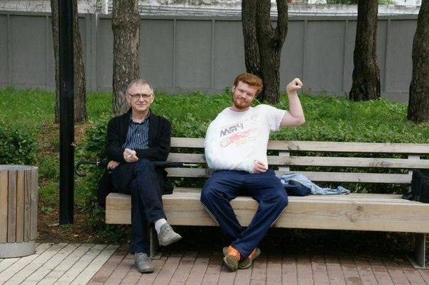Вячеслав Кузнецов и Дмитрий Быковский. Фото было опубликовано в 2014 году | Источник: соцсети Вячеслава Кузнецова / Vk.com