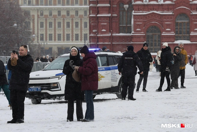 За обстановкой на Красной площади следит полиция | Источник: Артем Устюжанин / MSK1.RU