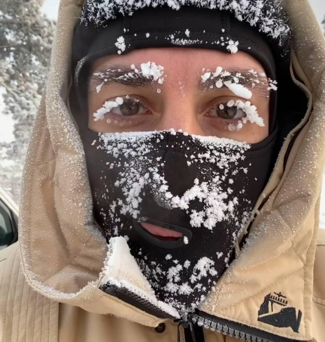 Рэпер показывает холод родной Якутии | Источник: Instagram / I_one_mars (экстремистская организация, деятельность запрещена на территории РФ)