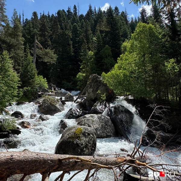 Дикие горные пейзажи в Домбае | Источник: Габриелла Захарова / 26.RU