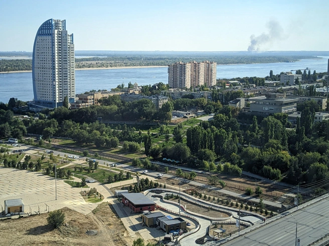 С этого ракурса виден даже Красноармейский район | Источник: Дмитрий Доценков / vk.com