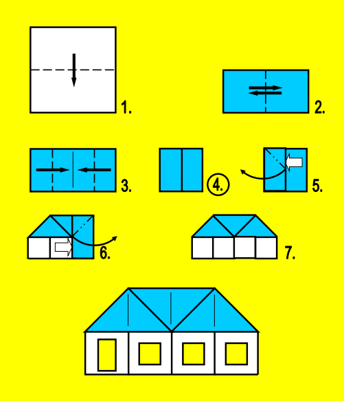 Базовые формы оригами: квадрат