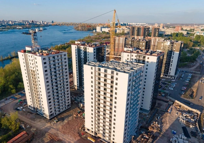 Так выглядит новый ЖК на Пашенном, возле которого планируют школу (май, 2026) | Источник: «Культбытстрой», ООО «СЗ КБС-БЕРЕГ» / наш. дом.рф