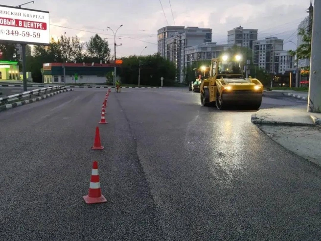 Обновлено более 160 тысяч квадратных метров дорожного покрытия. | Источник: Кудрявцев Максим / NGS.RU