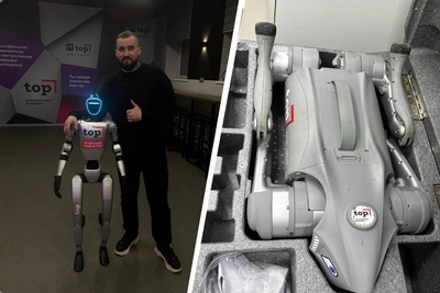 Андроид на улицах Саратова и Энгельса: детали перформанса