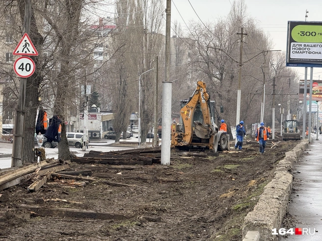 Рабочие трудятся без выходных | Источник: Сергей Петунин / 164.RU