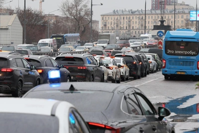В Москве перекрыли Можайское шоссе из-за пробки