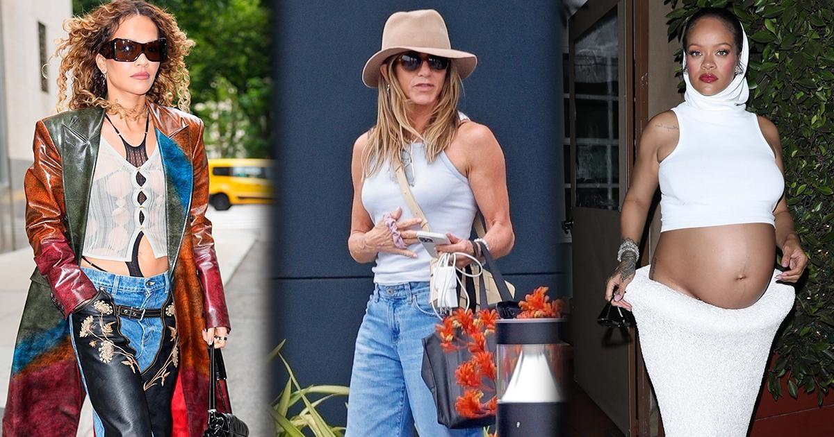 Рианна вернула эру fashion mama, Энистон и Мур устали от трендов: 40 стритстайл-звезд июля