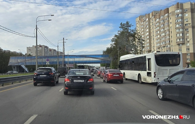 Обстановка на Московском проспекте | Источник: читательница Voronezh1.ru