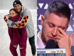 «Я ее подвел. Мне стыдно»: Дава расплакался на «Ледниковом периоде» и стал звездой шоу