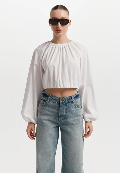Блуза Love Republic Linen & cotton, цвет: белый, MP002XW0IZSH — купить в интернет-магазине Lamoda