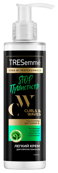 TRESemme Крем для кудрявых и пушистых волос Curls And Waves несмываемый уход с гиалуроном и витамином E