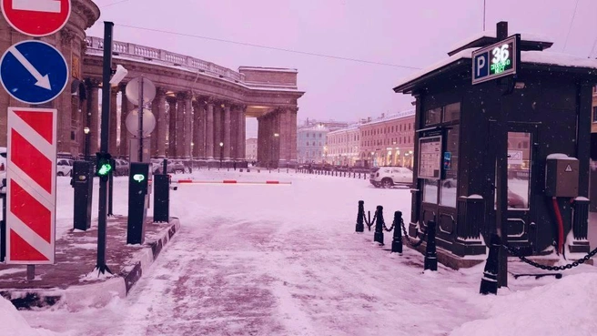 С петербургских стоянок вывезли больше 2 тысяч кубометров снега | Источник: Парковки и велодорожки СПб