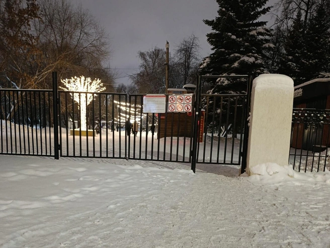 Посетители, не слышавшие предупреждения, могут покинуть парк через платную парковку у Дворца культуры железнодорожников. | Источник: читатель 74.RU