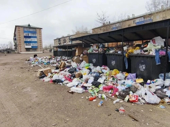 Это уже не назовешь обычным сбоем в вывозе мусора | Источник: «Минприроды Забайкалья» / MAX