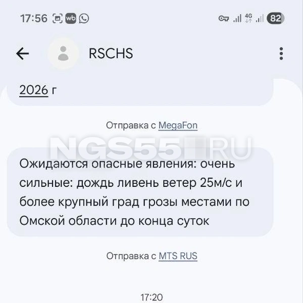 Самое позднее сообщение | Источник: Читатели NGS55.RU