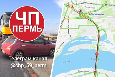 Легковушка и фура столкнулись на Красавинском мосту