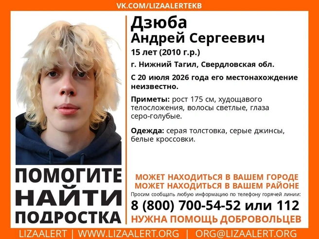 Ориентировка на парня | Источник: «ЛизаАлерт»