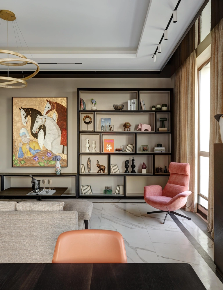 Гостиная. Диван, Poliform. Кресло, Minotti. | Источник: Андрей Сорокин. Cтиль: Вадим Костырин