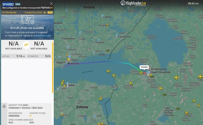 Источник: flightradar24.com