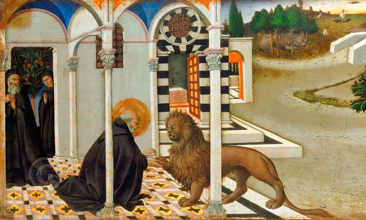 Это не ветка: 9 деталей картины Сано ди Пьетро «История святого Иеронима и льва»