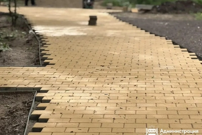 Дорога из желтой плитки появилась в Благовещенске