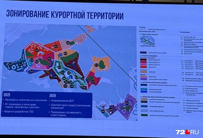 На территории планируется построить три гостиницы трех, четырех и пяти звезд, две резиденции и два санатория. А также курортную деревню и ремесленную слободу | Источник: Екатерина Бурлева / 72.RU