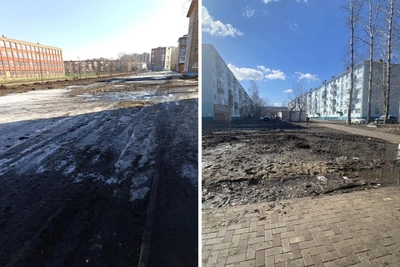 Омичи критикуют состояние новой аллеи в Нефтяниках