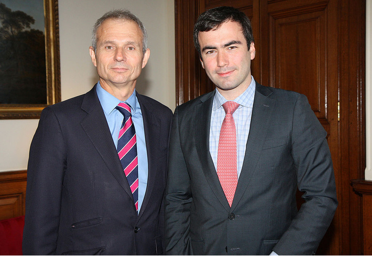 Павел Ходорковский (справа) и министр Дэвид Лидингтон, встреча в 2013 году. 