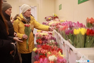 Сколько стоят тюльпаны в Кемерове накануне 8 Марта?