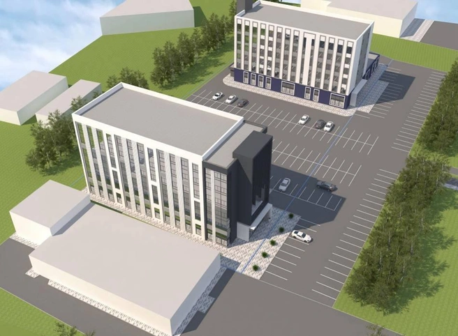 На территории нового торгового центра есть пять вазонов, но, по мнению градсовета, этого недостаточно для создания комфортной для людей среды | Источник: администрация Барнаула