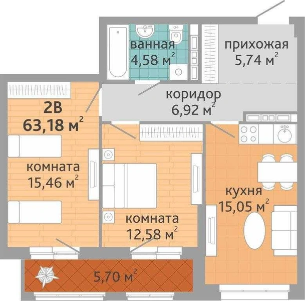 В «Дружном» представлено разнообразие планировок | Источник: «НКС-Девелопмент»