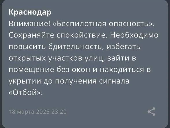 Такие уведомления пришли жителям | Источник: МЧС России