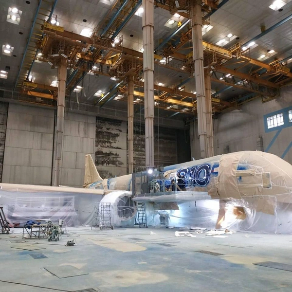 Покраска МС-21. 2023 год  | Источник: ПАО «ОАК»