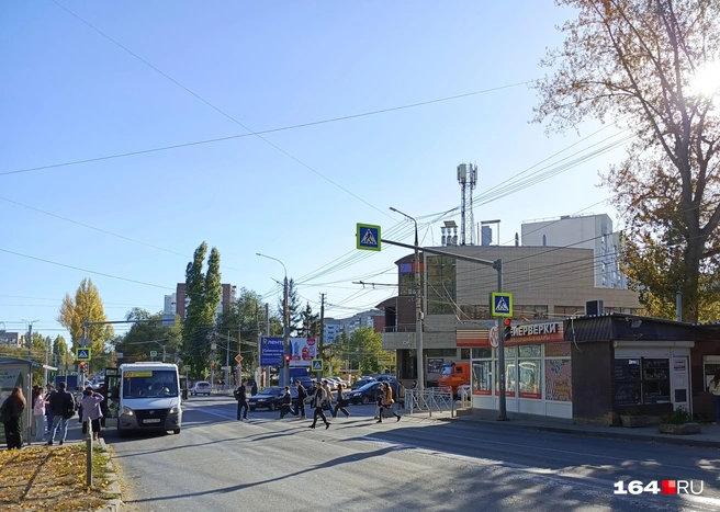 Светофор, знаки перехода, зебра… и забор! | Источник: Антон Васильченко / 164.RU