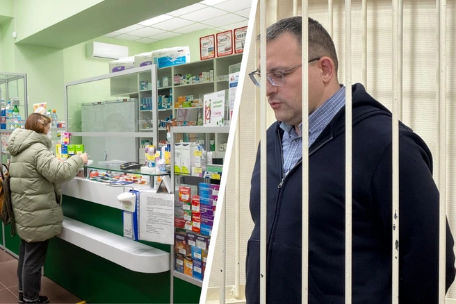 Алексей Литвинюк (справа) стал и. о. гендиректора ФГУП «Фармация» в 2024 году | Источник: Иван Митюшёв / 29.RU, Ломоносовский районный суд г. Архангельска / Vk.com