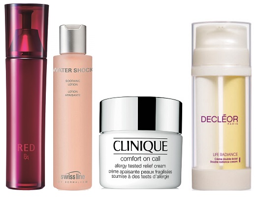 Pola Увлажняющий лосьон для лица Red B.A. Lotion,swiss line Успокаивающий лосьон для нормальной и сухой кожи water shock, Clinique Интенсивный питательный крем Comfort on Call, Declēor Крем двойной эффект Life Radiance Creme double Eclat | Источник: Архив пресс-служб