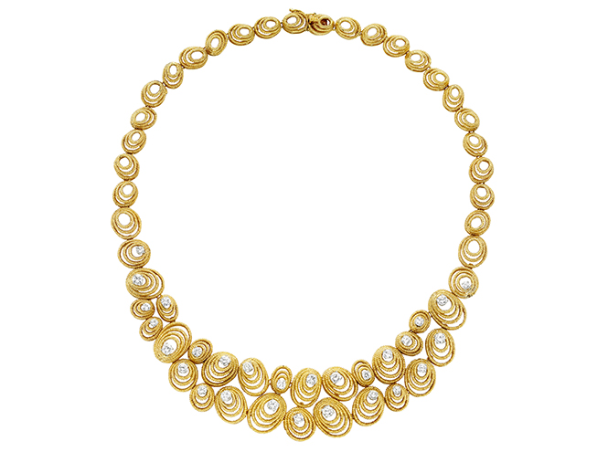 Колье, 1958 г., желтое золото, платина, бриллианты, Van Cleef & Arpels Heritage