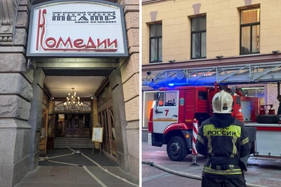 В Театре комедии объяснили скопление пожарных на Невском