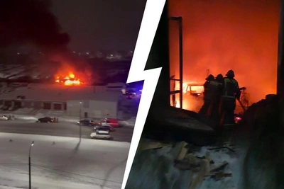 Loud bangs reported in major Yaroslavl auto service center fire