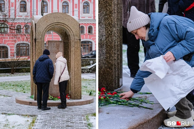 Люди пришли почтить память погибших в клубе «Хромая лошадь» | Источник: Тимофей Калмаков / 59.RU