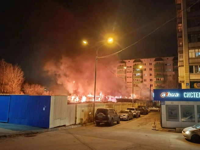 Пламя стремительно охватывает близлежащие объекты | Источник: Читательница НГС Лариса