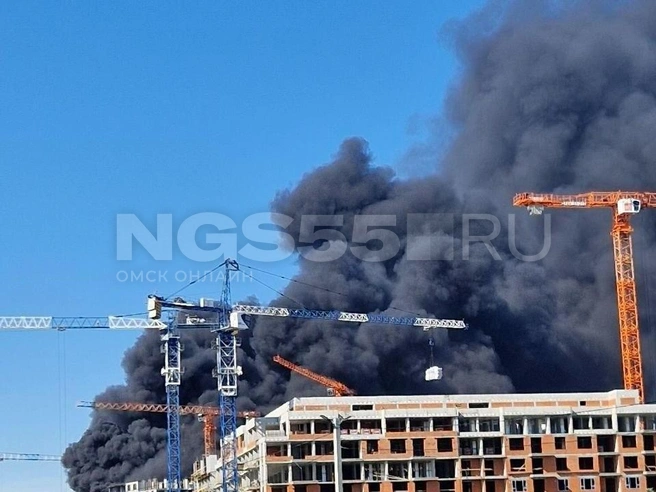 Пожар начался утром | Источник: Читатель NGS55.RU